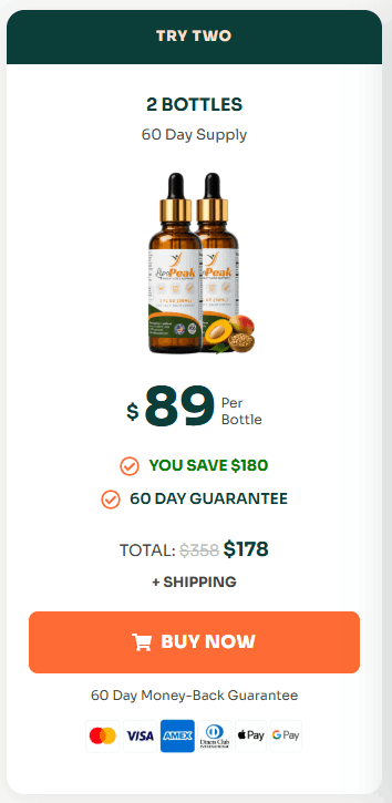 lipopeak 2 bottles price
